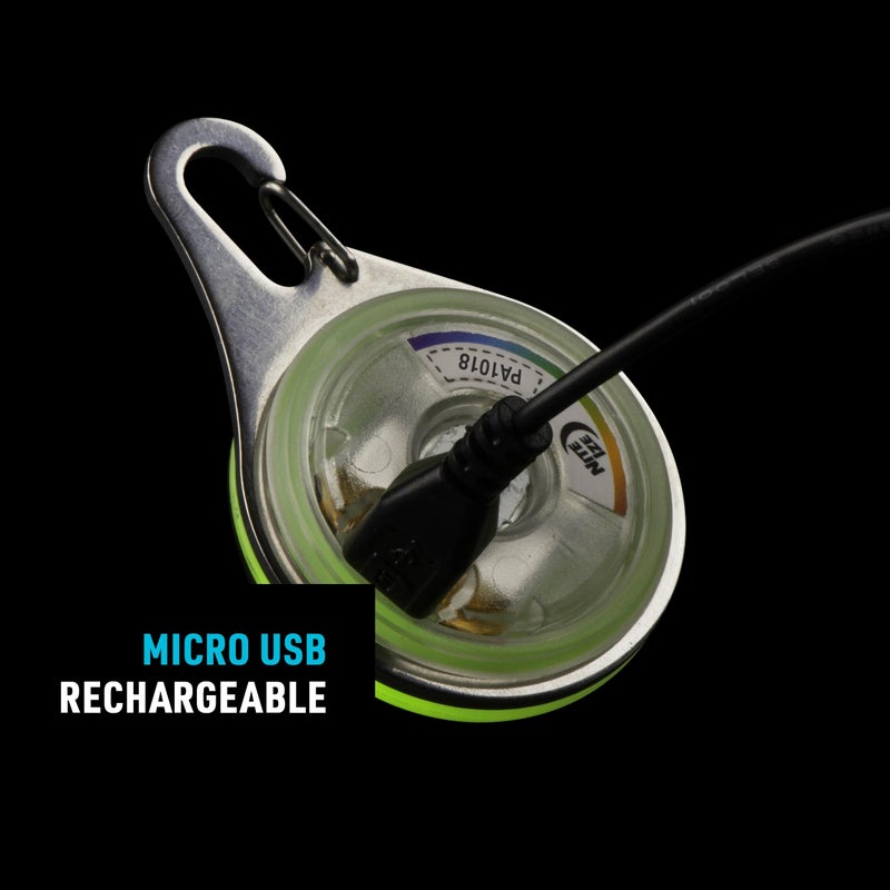 Nite Ize SpotLit XL Rechargeable Carabiner Light - Carabiner Keychain Clip with LED Light - Clip Color-Changing Light for Collars or Keys - Disc-O Select - Image 4